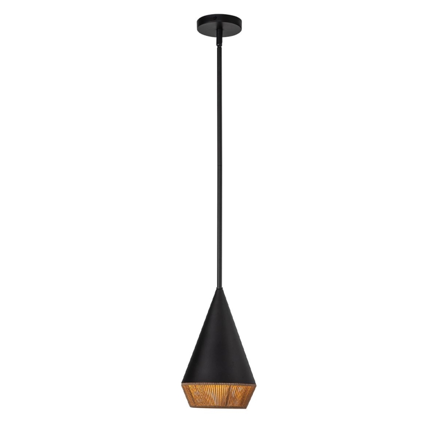Alora Mood - Pendelleuchte an Stange DAPHNE 1xE27/60W/230V Ø 18,1 cm schwarz/braun