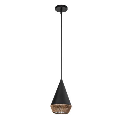 Alora Mood - Pendelleuchte an Stange DAPHNE 1xE27/60W/230V Ø 18,1 cm schwarz/braun