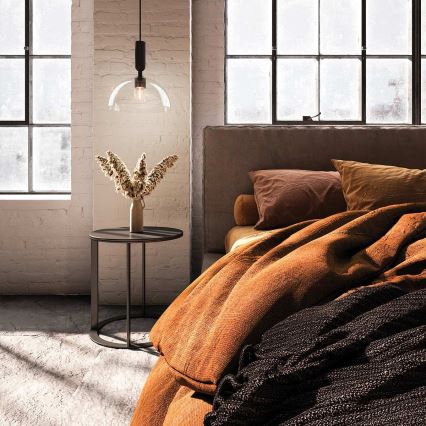Alora Mood - Pendelleuchte mit Stange JUDE 1xE27/60W/230V schwarz