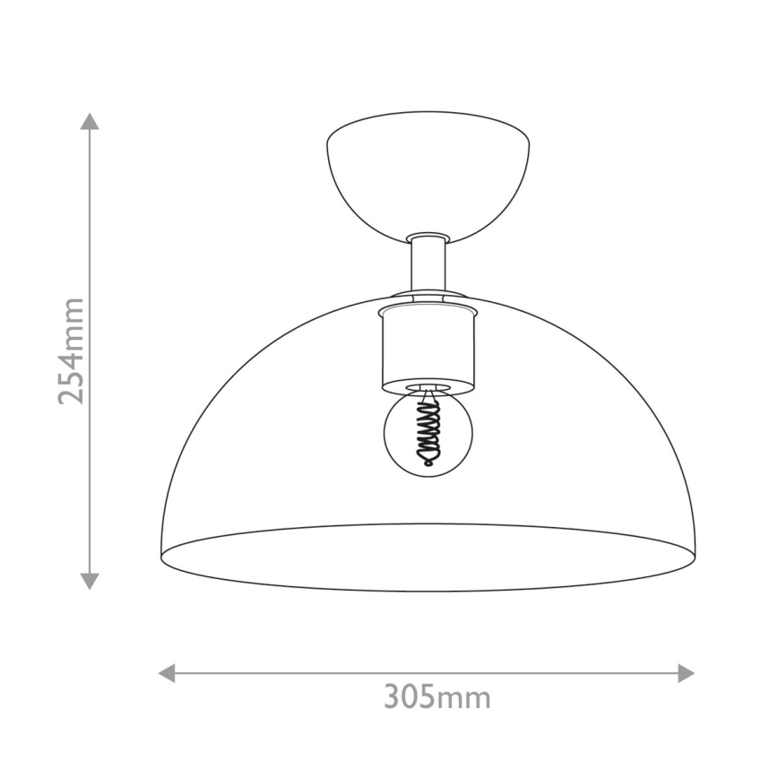 Alora Mood - Deckenleuchte JUDE 1xE27/60W/230V Ø 30,5 cm schwarz