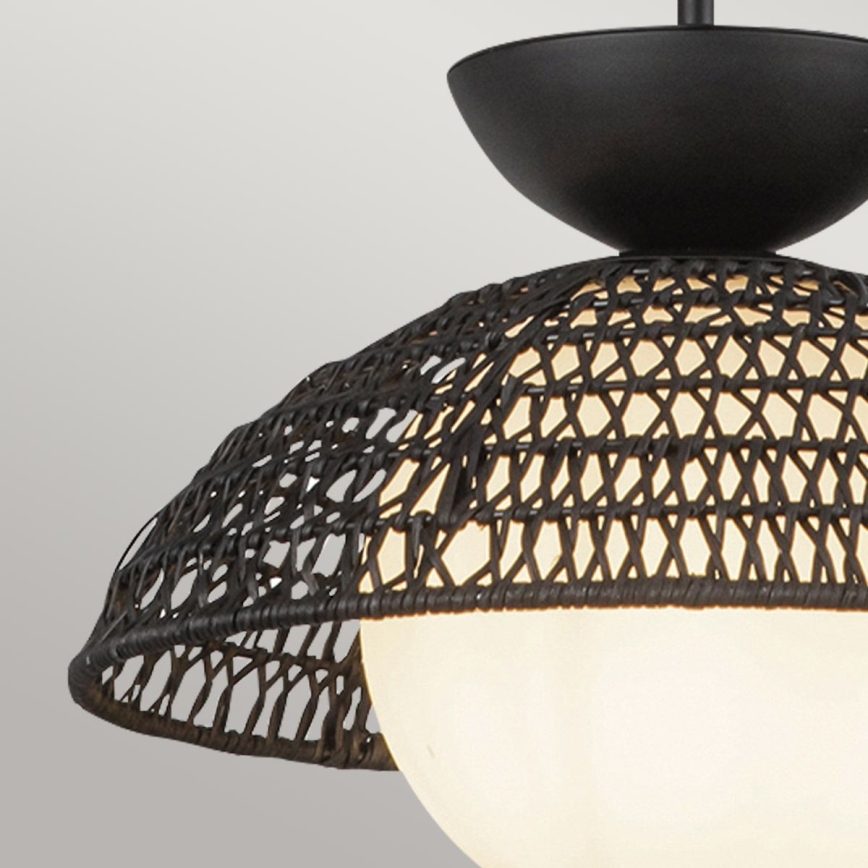 Alora Mood - Pendelleuchte mit Stange PERTH 1xE27/60W/230V Ø 37,5 cm, schwarz