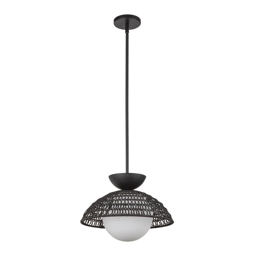 Alora Mood - Pendelleuchte mit Stange PERTH 1xE27/60W/230V Ø 37,5 cm, schwarz