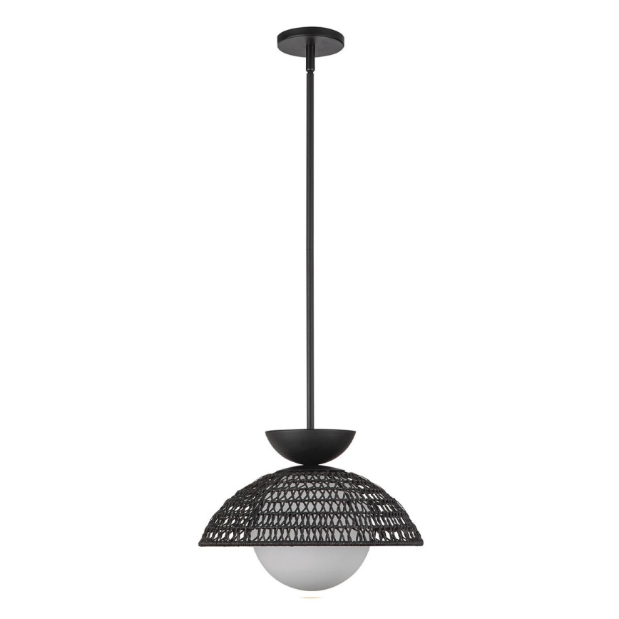 Alora Mood - Pendelleuchte mit Stange PERTH 1xE27/60W/230V Ø 37,5 cm, schwarz