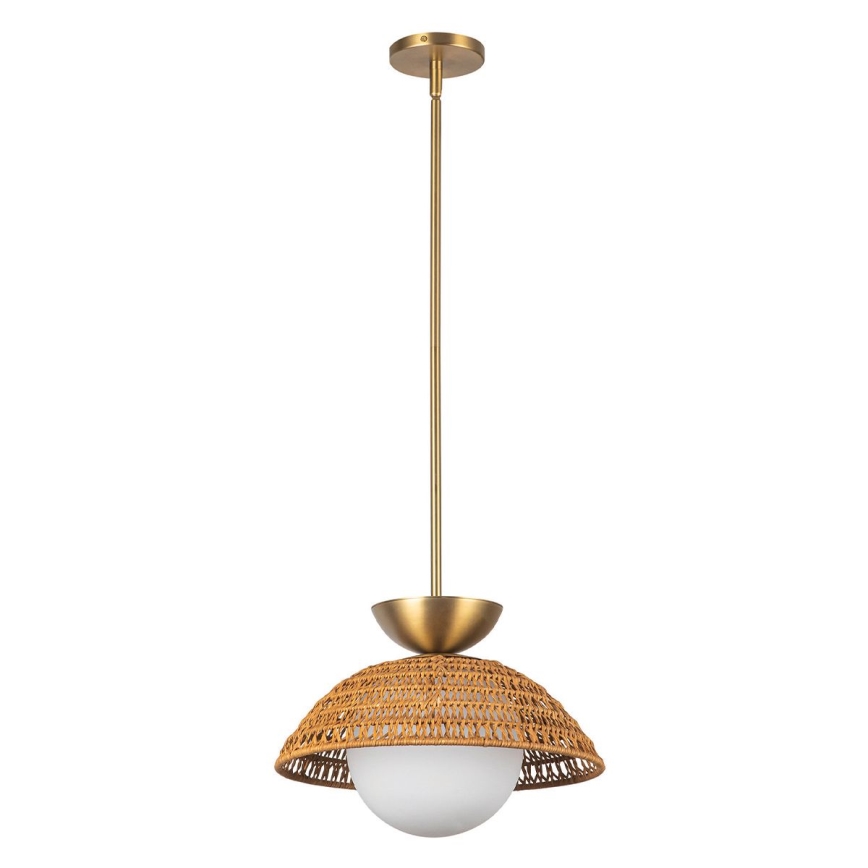 Alora Mood - Pendelleuchte mit Stange PERTH 1xE27/60W/230V Ø 37,5 cm goldfarben