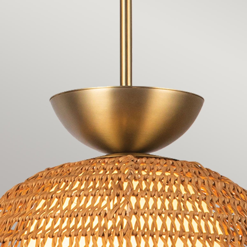 Alora Mood - Pendelleuchte mit Stange PERTH 1xE27/60W/230V Ø 37,5 cm goldfarben