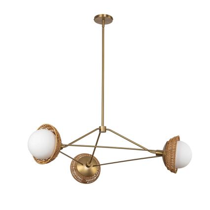 Alora Mood - Pendelleuchte mit Stange PERTH 3xE14/40W/230V goldfarben