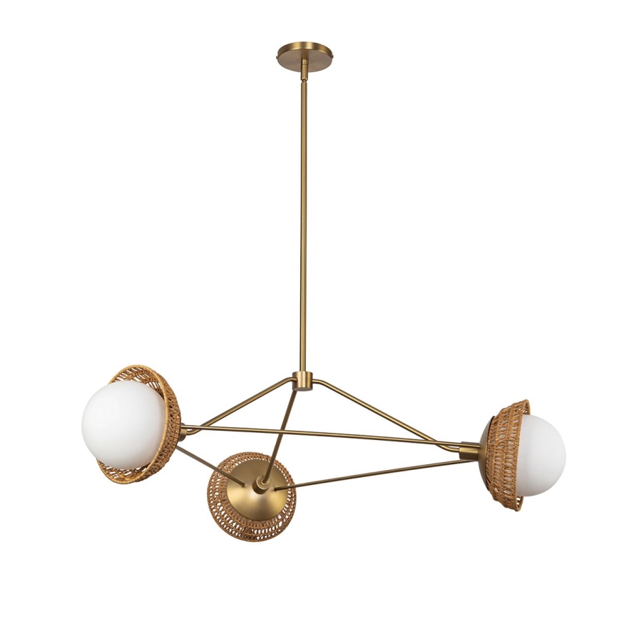 Alora Mood - Pendelleuchte mit Stange PERTH 3xE14/40W/230V goldfarben