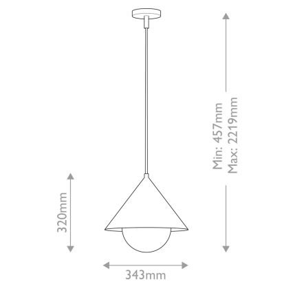 Alora Mood - Pendelleuchte an Kabel REMYCK 1xE27/60W/230V Ø 34,3 cm goldfarben