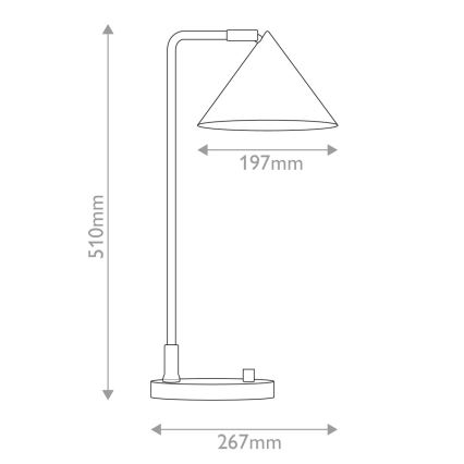 Alora Mood - Tischlampe REMYCK 1xE27/60W/230V schwarz