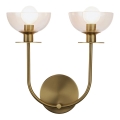 Alora Mood ALM-SYLVIA-2WB-BG-CL - Wandleuchte SYLVIA 2xE14/40W/230V goldfarben