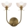 Alora Mood ALM-SYLVIA-2WB-BG-CL - Wandleuchte SYLVIA 2xE14/40W/230V goldfarben