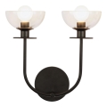 Alora Mood ALM-SYLVIA-2WB-BK-CL - Wandleuchte SYLVIA 2xE14/40W/230V schwarz