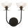 Alora Mood ALM-SYLVIA-2WB-BK-CL - Wandleuchte SYLVIA 2xE14/40W/230V schwarz