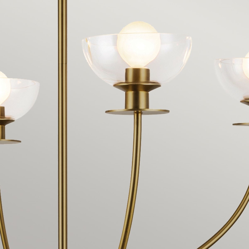 Alora Mood - Pendelleuchte an Stange SYLVIA 4xE14/40W/230V gold