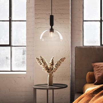 Alora Mood - Pendelleuchte mit Stange JUDE 1xE27/60W/230V schwarz