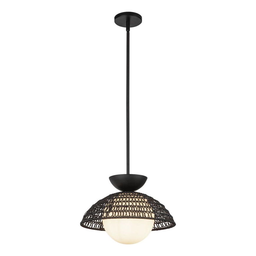 Alora Mood - Pendelleuchte mit Stange PERTH 1xE27/60W/230V Ø 37,5 cm, schwarz