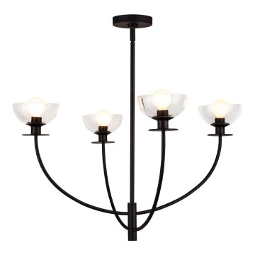Alora Mood - Pendelleuchte mit Stange SYLVIA 4xE14/40W/230V schwarz