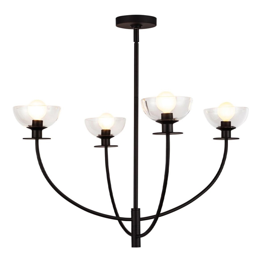 Alora Mood - Pendelleuchte mit Stange SYLVIA 4xE14/40W/230V schwarz