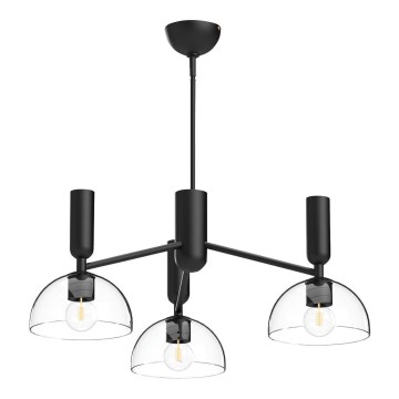 Alora Mood - Stangen-Pendelleuchte JUDE 3xE27/60W/230V schwarz