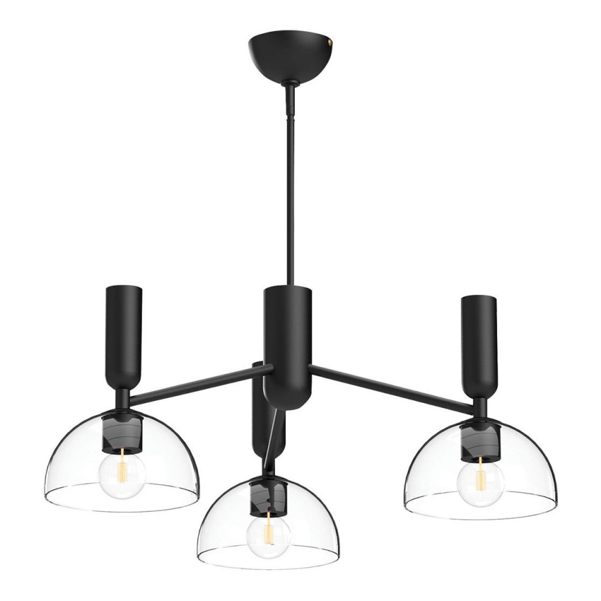 Alora Mood - Stangen-Pendelleuchte JUDE 3xE27/60W/230V schwarz