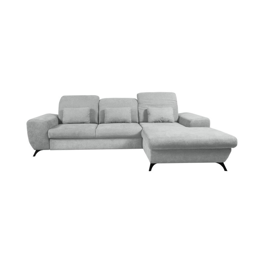 ALTA Ecksofa mit Schlaffunktion, L‑Form, rechts, gepolstert, mit integriertem Stauraum, grau