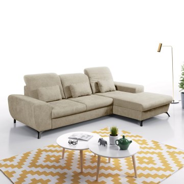 ALTA Polsterecksofa mit Schlaffunktion und Stauraum, L-Form, rechts, Beige