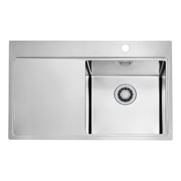 ALVEUS 1149516 - Küchenspüle PURE 79x52,5 cm satiniert, rechts + Siphon mit Schnellverschluss