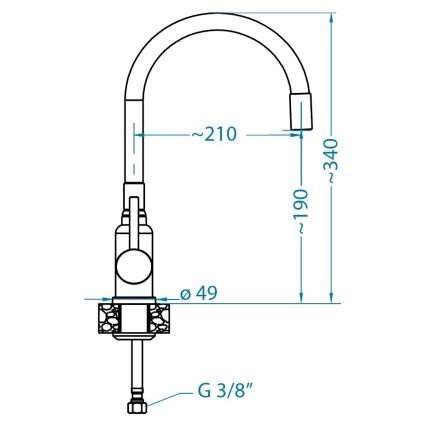 ALVEUS SETA23228 - Küchenspüle ATROX 59x50 cm + Küchenarmatur mit flexiblem Auslauf MINTAS 34 cm Granit/matt schwarz