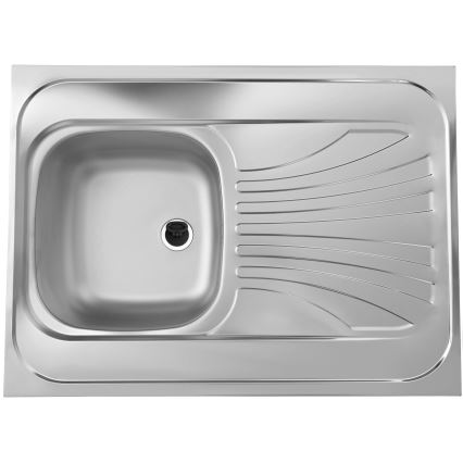 ALVEUS SETA24019 - Küchenspüle CLASSIC 80x60 cm + Spültischarmatur mit flexiblem Auslauf MINTAS 34 cm gebürsteter Edelstahl/schwarz