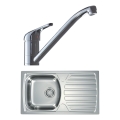 ALVEUS SETA259 - Küchenspüle BASIC 78 x 43,5 cm + Küchenarmatur RIVIERA 14,8 cm satin/glänzender Chrom