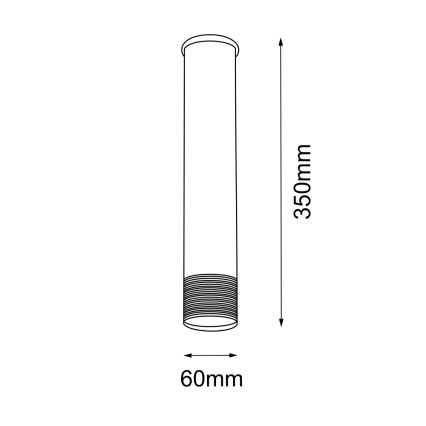 Amplex - Einflammiger Spot, 1x GU10, 10 W, 230 V, Schwarz/Gold
