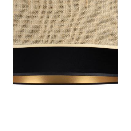 Anbau-Deckenleuchte SARTA 1xE27/60W/230V schwarz/jute