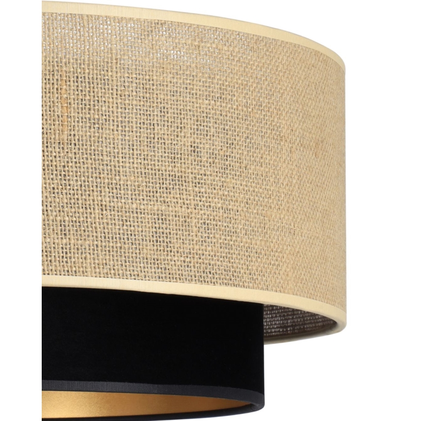 Anbau-Deckenleuchte SARTA 1xE27/60W/230V schwarz/jute