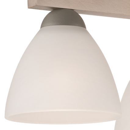 Anbauleuchte ADRIANO 3xE27/60W/230V Buche