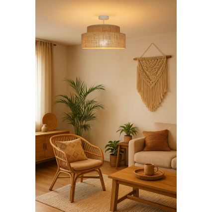 Anbauleuchte BOHO 1xE27/60W/230V d 40 cm beige