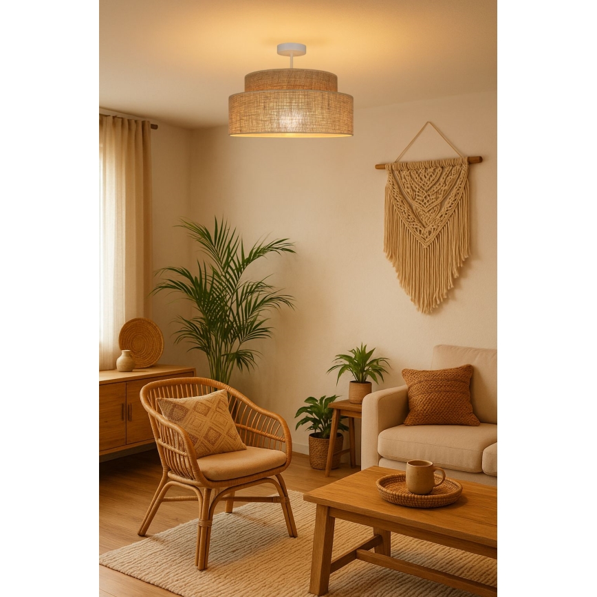 Anbauleuchte BOHO 1xE27/60W/230V d 40 cm beige