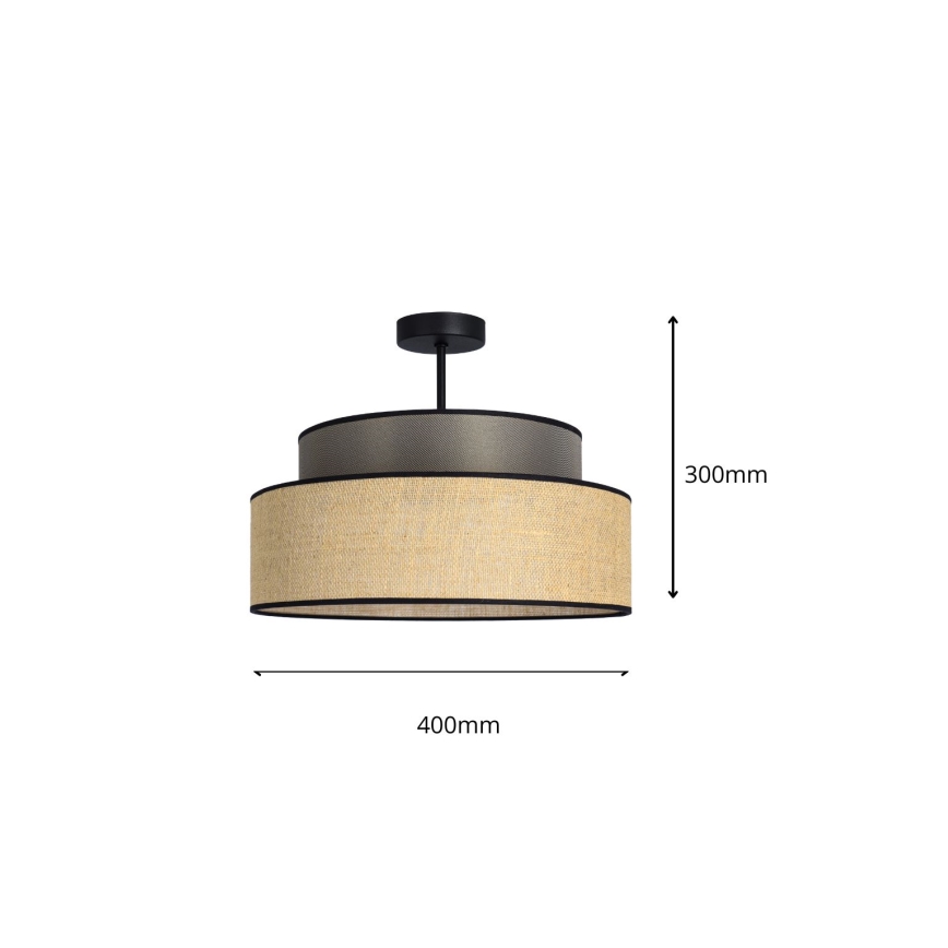 Anbauleuchte BOHO 1xE27/60W/230V d 40 cm braun/beige