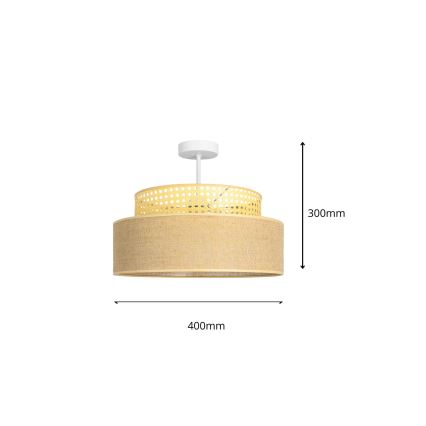 Anbauleuchte BOHO 1xE27/60W/230V d 40 cm Rattan