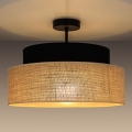 Anbauleuchte BOHO 1xE27/60W/230V d 40 cm schwarz/beige