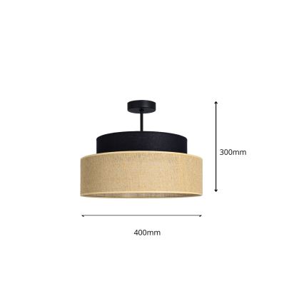 Anbauleuchte BOHO 1xE27/60W/230V d 40 cm schwarz/beige