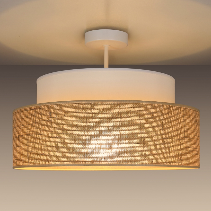 Anbauleuchte BOHO 1xE27/60W/230V d 40 cm weiß/beige