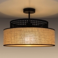 Anbauleuchte BOHO 1xE27/60W/230V schwarz/Rattan