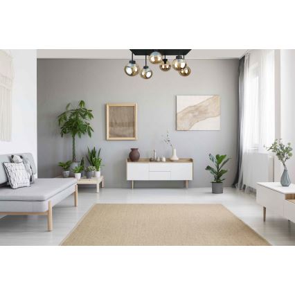 Anbauleuchte DEA 6xE14/60W/230V schwarz/rauchig beige