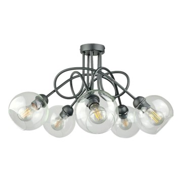 Anbauleuchte EVIE 5xE27/60W/230V anthrazit/klar