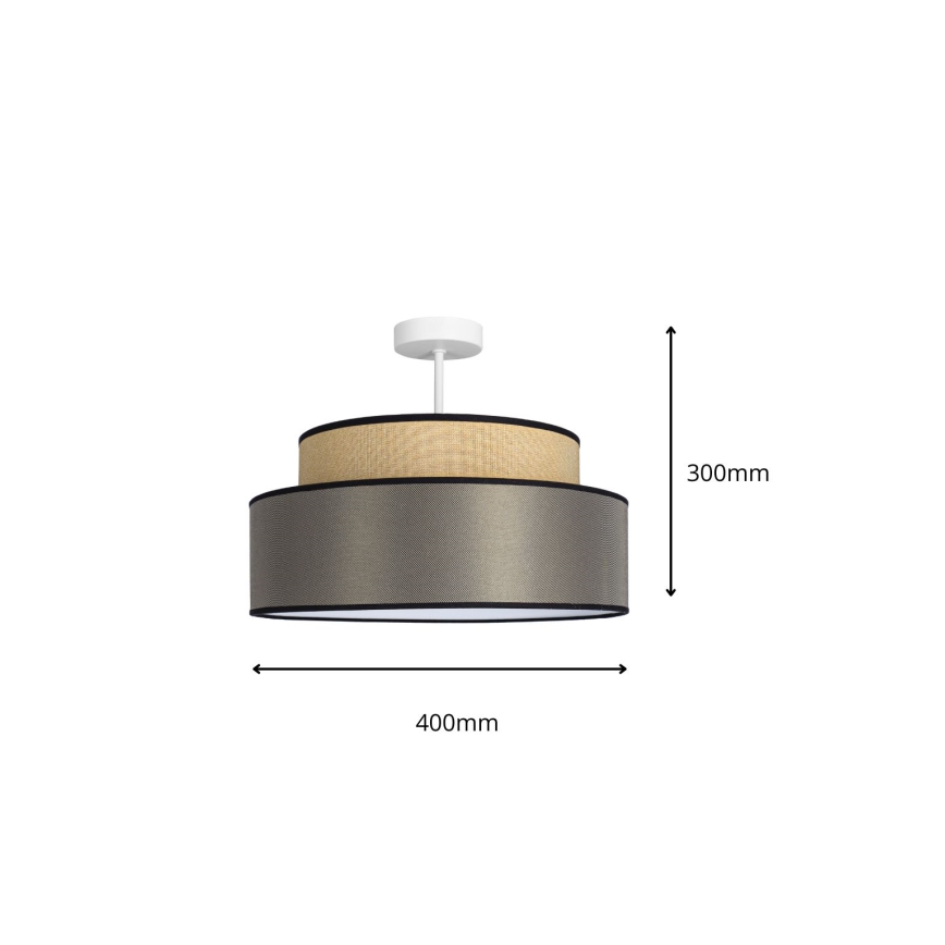 Anbauleuchte GRACE 1xE27/60W/230V beige/braun
