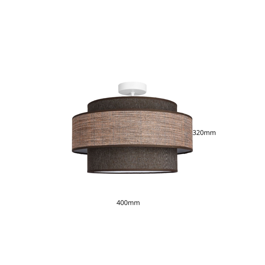 Anbauleuchte GRACE 1xE27/60W/230V braun/beige