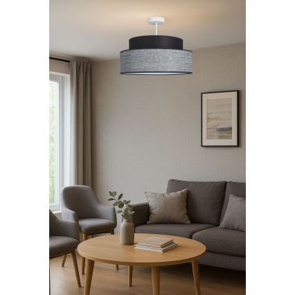 Anbauleuchte GRACE 1xE27/60W/230V schwarz/grau