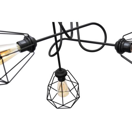 Anbauleuchte KARO 3xE27/15W/230V schwarz