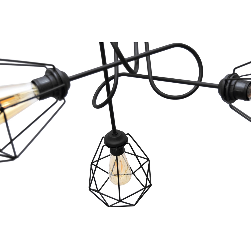 Anbauleuchte KARO 3xE27/15W/230V schwarz