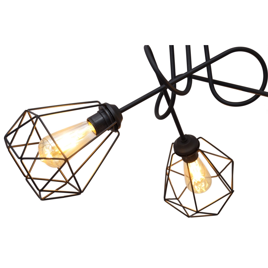 Anbauleuchte KARO 3xE27/15W/230V schwarz